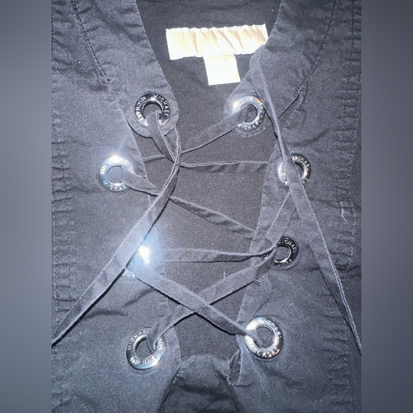 MICHAEL Michael Kors Black Lace-Up Blouse - Picture 5 of 5